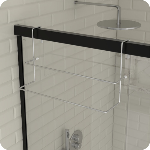 Toalheiro Para Box Porta Toalha Duplo Cromado U.arm