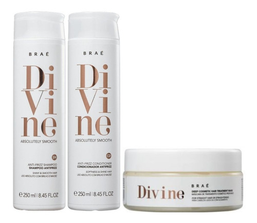 Braé Divine Kit Shampoo + Condicionador + Máscara