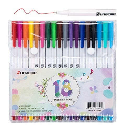 Fineliner - Bolígrafos De Colores Establecidos Por Sunacme, 