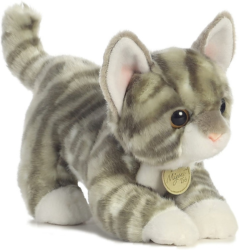 Hermoso Gato Atigrado Gris De Peluche Aurora Miyoni Kitten