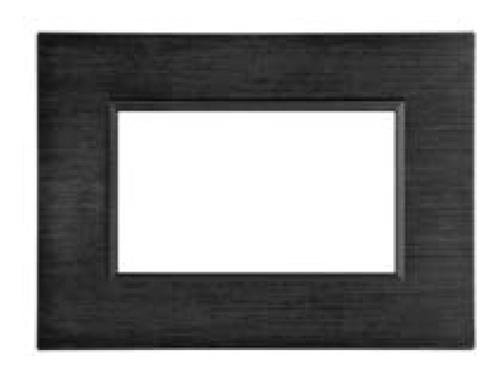 Plaqueta Pte 2 X 4 Aluminio Negro Onix Duomo Flat - 716678