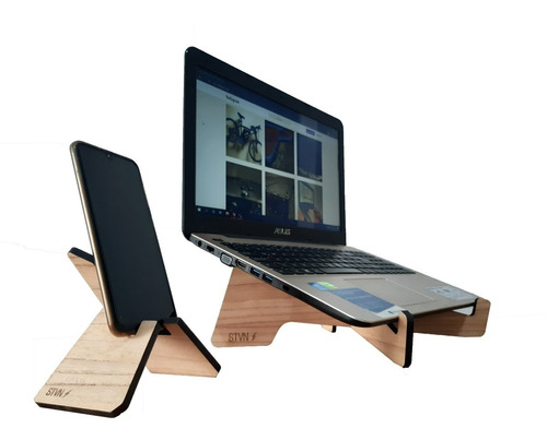 Soporte Atril Notebook + Celular Tablet Porta Base Oficina