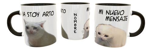 Kit 8 Plantillas Editables Para Sublimar Tazas Memes Gato