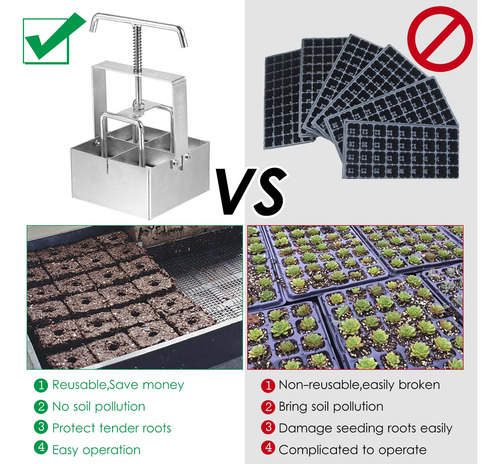 Bloqueador De Tierra Portátil Seedling Marker, Bloque De Tie
