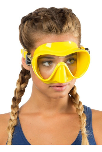 Visor Cressi F1 Frameless Snorkeling Y Apnea Amarillo - Pvr