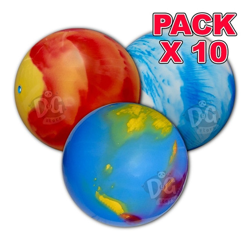 Pelotas Goma Xmayor Pack X10 Marmoladas 25cm Souvenir Oferta