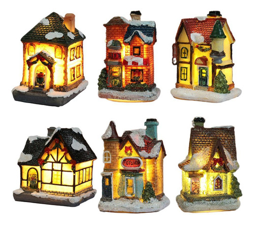 Diy Resina Navidad Led Luz Casa Estilo 1 Pequeña Estilo 1