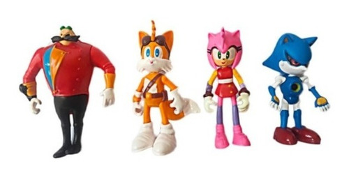 Set Con 4 Muñecos De Sonic Boom Para Niños Franquicia Sonic