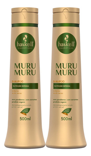 Kit 2 Shampoo 500ml Haskell Murumuru