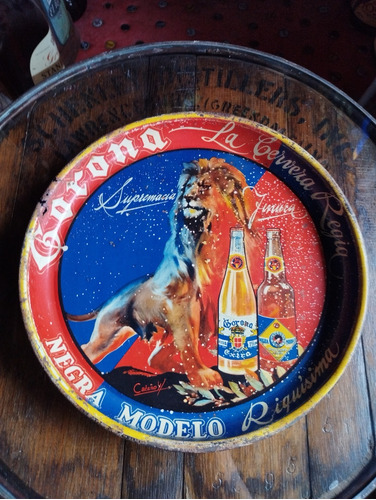Charola De Servicio Antigua Cerveza Regia #1