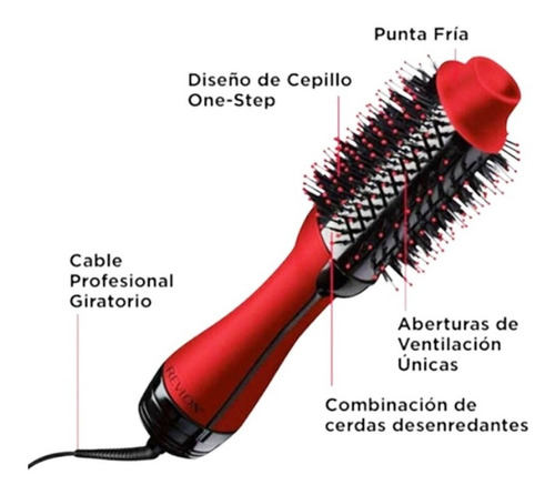 Revlon Cepillo Secador De Pelo Voluminizador Anti Frizz