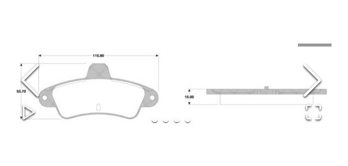 Balata Trasera Der Izq Mercury Cougar 2000 Firelok