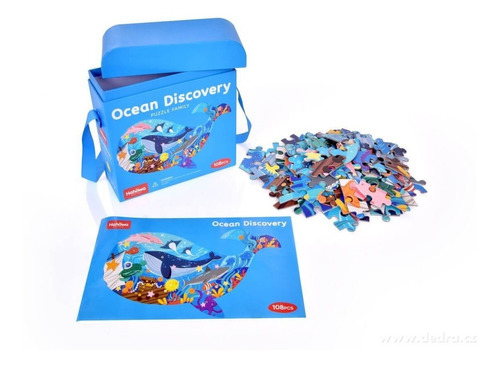Imagen 4 de 4 de Rompecabezas 108pcs Puzzle Forma Animales Marino Bolso Viaje