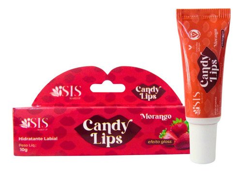 Hidratante Labial Isis Candy Lips Morango 10g