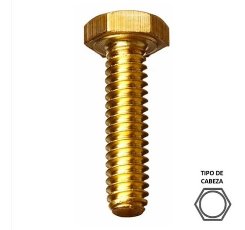 Tornillo Hexagonal Bronce Nc 3/8 X 1 100 Pzs * 16 Hilos