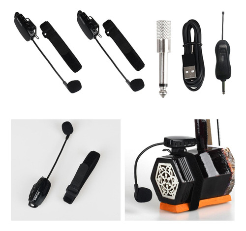 Micrófono Saxofón Altavoz Práctico Ajustable Recargable B