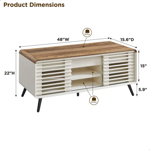 Redlemon Mesa Auxiliar Elevable De 48 Pulgadas Con Puerta C.