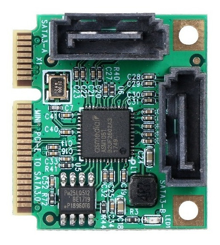 Placa De Expans?o Mini Pci-e Para Sata3 2 Portas Placa