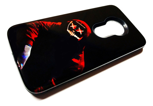 Funda Protector Armor Case Para Celular Moto G7 Play Negro Geométrico