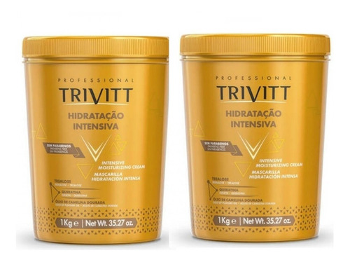 Trivitt Máscara De Hidratação Intensiva 1kg Kit C/ 2 Und