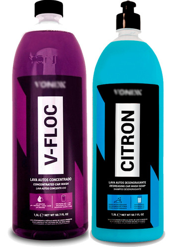 Kit Shampoo Vonixx Citron 1,5l + V-floc 1,5l Ph Neutro