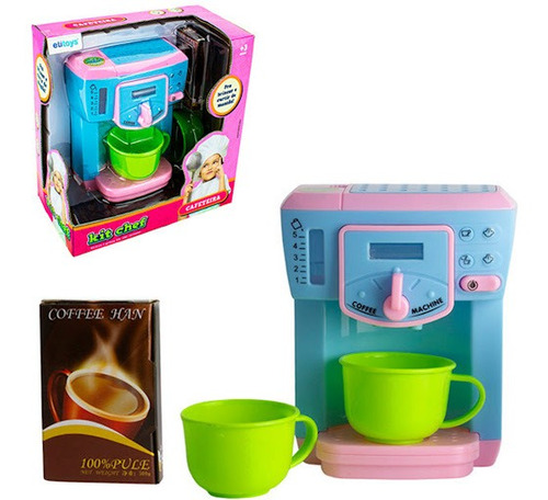 Imagem 1 de 1 de Kit Cozinha Infantil Com Cafeteira + Xicara E Café