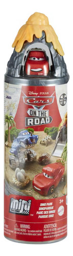 Pista de autos Mattel Dino Park Disney And Pixar's Cars color rojo - 9 piezas