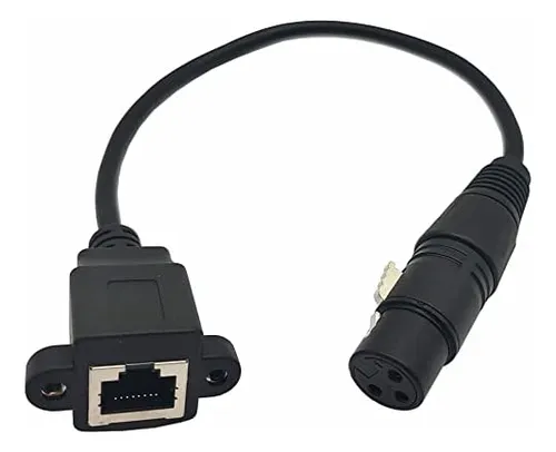 Traovien Cable Adaptador Xlr A Rj45, (1 Par) Xlr De 3 Pines
