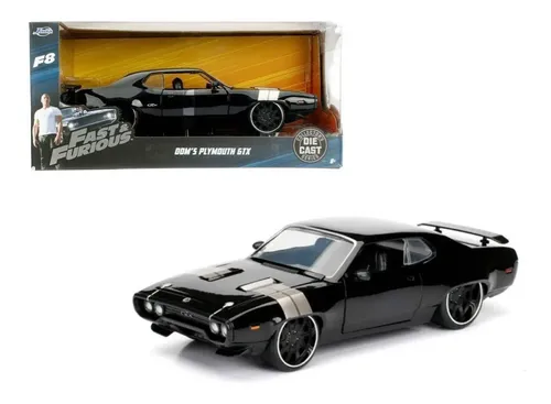 Dom's Plymouth Gtx Velozes E Furiosos Jada Toys 1:32 Preto