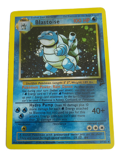 Blastoise 2/130 Carta De Pokemon Alternativa