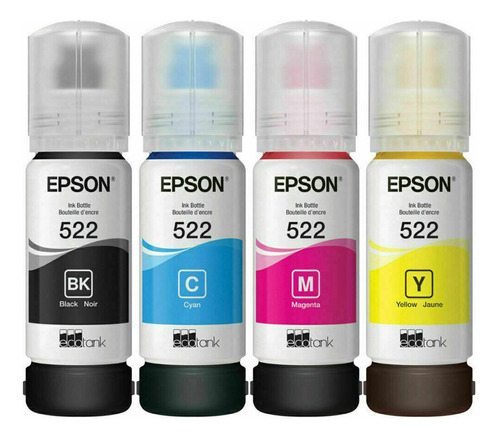 Original  Pack Tinta Epson Ecotank 522 