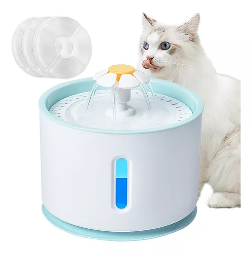 Fuente Dispensador Agua Eléctrico Bebedero Cuadrada Para Gatos y Perros