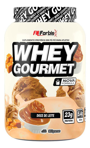 Whey Protein Gourmet 900 G - Fn Forbis Doce De Leite