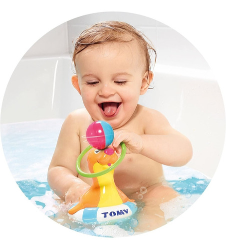 Imagen 3 de 10 de Juguete Para Baño Bebe Leon Marino Balanceo Agua Tomy 92123