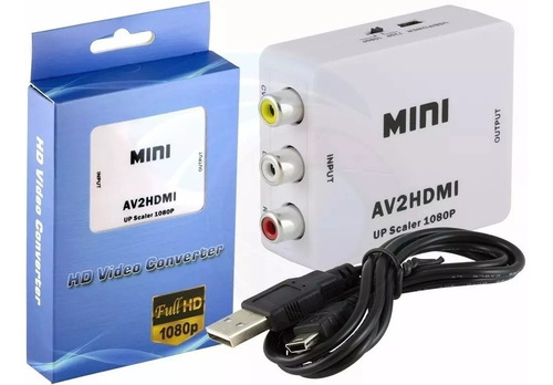 Adaptador Conversor Convertidor Rca A Hdmi Video 1080 P