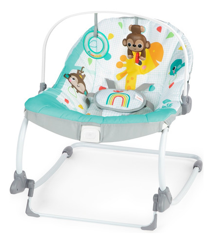 Bright Starts Silla Mecedora Para Bebés Y Niños Pequeños Turquesa Animales De La Selva