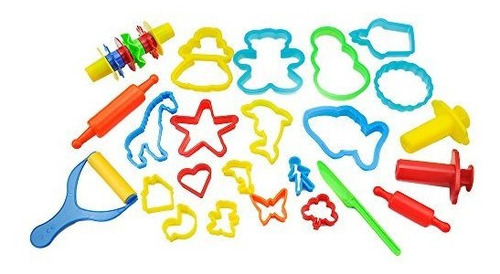 Kiddy Dough 24 Piezas De Herramientas Dough Y Clay Party Pac