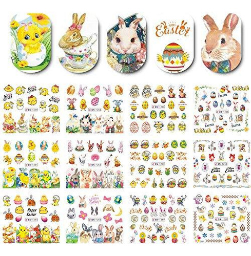 Pascua Nail Stickers, Nail Supplies, Mujeres Niñas Niños