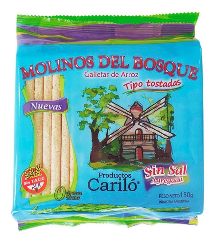 Galletita Molinos Del Bosque De Arroz Sin Sal Sin Tacc 150g