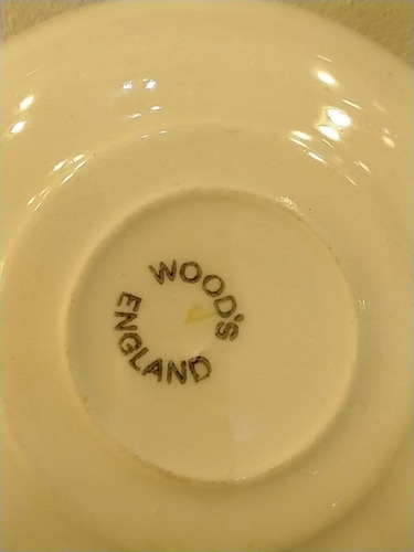Imagen 10 de 10 de Antigua Taza De Cafe Loza Inglesa Woods Ivory Ware