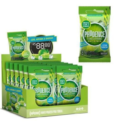 Kit 24 Preservativo Camisinha Caipirinha Com 3 Un Prudence