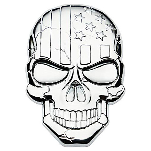 Calcomanías De Cráneo 3d De Metal Emblema De Punisher...