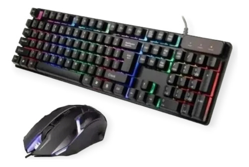 Pack Teclado Y Mouse Gamer Led Rgb Retroalimentado