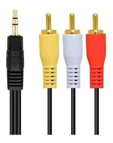 Cabo P2 Estéreo X 3 Rca Áudio Vídeo 1,5 Metros Resistente