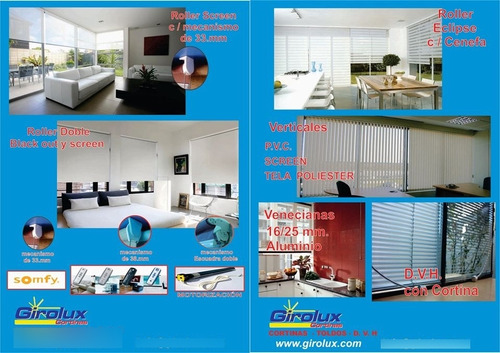 Cortina Roller Girolux Blackout Roller 160 X 130 Blanco