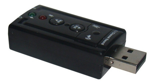 Adaptador Placa Som Usb 7.1 Entrada P2 P/ Fone Microfone