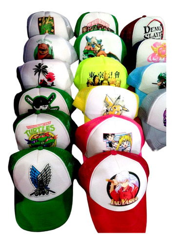 Set 10 Gorras Niño O Adulto Personalizadas Fiesta Cumpleaños