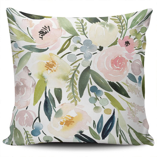 Onging Funda Almohada Decorativa Patron Floral Acuarela Para