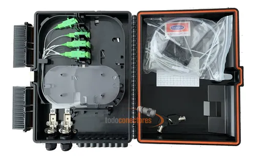 Caja Nap Empalme Ftth 2x16 C/ Splitter 1x8 Plc C/sangria X10