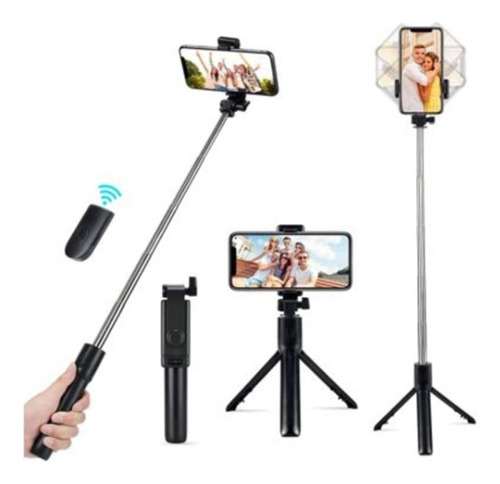 Tripié Portátil Selfie Stick 6en1 Control Bluetooth Espejo 
